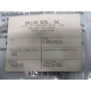 Kalrez 2-374-KA8101, AS-568A Junta Tórica, K # 374, 8101 - Equipo y Piezas de Semiconductores de Confianza de Marca Global - Product Image 3