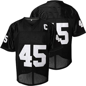 Maillot de football américain vintage oversize personnalisé pour homme, coupe carrée en mesh, avec impression sérigraphiée - Product Image 1