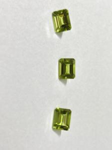Pierres précieuses naturelles de péridot, émeraude octogonale, rectangulaire, facettées, non montées, pour la création de bijoux, olivine certifiée, 4x6, 5x7, 6x8, 7x9, 8x10 - Product Image 4