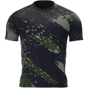 Camiseta Deportiva de Manga Corta para Hombre, Negra, de Secado Rápido, de Poliéster, con Estampado Gráfico de Suciedad y Logotipo Frontal, para Adultos - Product Image 5