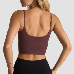 <b>Women</b> Crop Tank <b>Top</b> Slim Fit Breathable Sleeveless <b>Backless</b> Workout Reversible Racerback Body Fit Eco-Friendly Gym <b>Top</b> - Product Image 2
