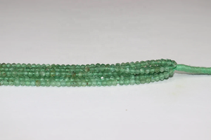 Cuentas Rondelle facetadas de cianita turquesa, hebra de 3mm y 13 pulgadas para fabricación de joyas con cianita verde Natural - Product Image 3