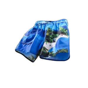 Shorts de Baño para Hombre de Secado Rápido con Estampado Floral, Ropa de Playa hasta la Rodilla, Ligeros, Transpirables, Resistentes al Agua, Tejido, Corte Veraniego - Product Image 4