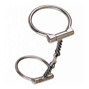 Bridon de dressage torsadé en os de 3/8 po avec anse en D décalée, haute qualité, toutes couleurs disponibles, pour l'équitation et l'entraînement des chevaux, vente en gros - Product Image 4