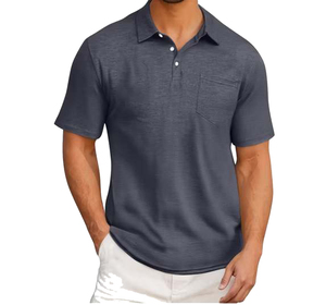 T-shirt décontracté surdimensionné et épais, fabriqué professionnellement, nouveau design, logo personnalisé, couleur unie, respirant, style polo, très demandé - Product Image 3