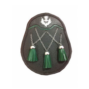 Sporran Escocés de Alta Calidad en Cuero Genuino, Personalizable con Accesorios de Piel, Marca ZIWA - Product Image 3