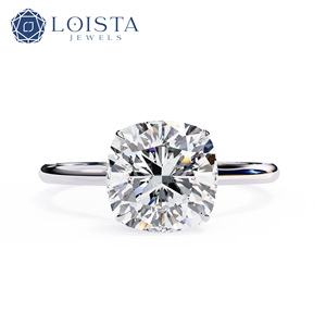Fashion Diamond VVS Lab Grwon Diamond <b>Ring</b> 14K Gold Cushion Cut <b>Ring</b> Lab Grown Diamond Engagement <b>Ring</b> for <b>Men</b> Women - Product Image 3