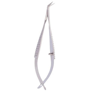 Ciseaux chirurgicaux microscopiques manuels personnalisés, à angle vers l'extérieur, forme baïonnette, longueur 215 mm, pour instruments neurochirurgicaux, CE par Grip Surgical - Product Image 1