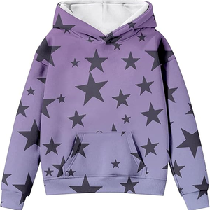 Sudadera con Capucha de Alta Calidad para Hombre con Estampado de Estrellas, Fabricación de Sudaderas con Capucha de Felpa de Algodón al por Mayor OEM ODM - Product Image 4