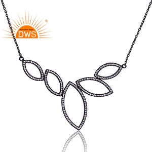 Meilleure vente pendentif en pierre précieuse Cz naturelle plaquée rhodium noir argent fabricant de bijoux de conception personnalisée - Product Image 4