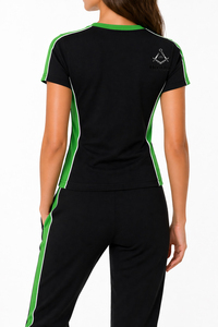 HMR Alpha |   Chemise Kapa sur mesure pour femmes, broderie grecque, jersey premium |   T-shirt en coton grec à col en U pour femmes, broderie Sorority - Product Image 5