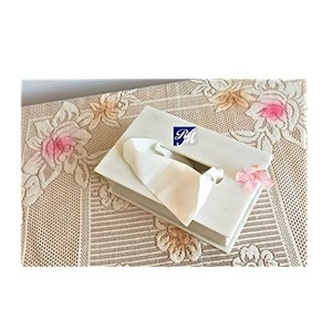 Elegant Vintage White <b>Marble</b> Tissue Box Handcrafted Natural <b>Marble</b> Eco-friendly for Hotel Restaurant Dinner <b>Table</b> Accessories - Product Image 5
