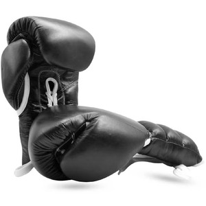 Guantes de Boxeo Blancos con Logotipo Personalizado de la Marca |   Cuero Premium OEM |   Guantes de Kickboxing y MMA para Entrenamiento en Gimnasio, Venta al Por Mayor, Marca Privada - Product Image 3