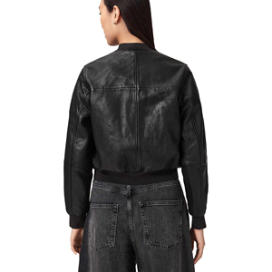 <b>Women</b> Genuine Leather Winter <b>Jacket</b> Ladies Fleece Lined Biker Slim Fit <b>Zip</b>-<b>Up</b> Customized Logo Factory Price Wholesale - Product Image 3