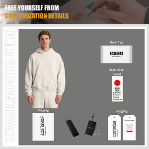High Quality 500GSM 100% Cotton Boxy Oversized Hoodies Unisex Custom French Terry Streetwear Luxury Hooded Sweatshirt - Product Image 4