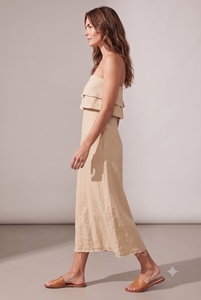 Robe tube en coton slub sans bretelles pour femme, tenue de plage blanche, cadeau pour elle, vente en gros - Product Image 2