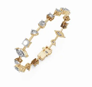 Califias Couture Lab Grown Designer Bracelet 7.745 Carats 19 Stones 9k 14k 18k Yellow <b>Rose</b> White <b>Gold</b> High Luxury Statement - Product Image 3