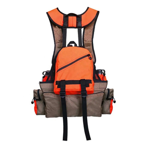 Chaleco de Caza Personalizado Color Naranja, con Tirantes Acolchados Ajustables, Múltiples Bolsillos, Servicio OEM - Product Image 4