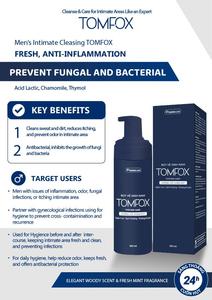 Directo de fábrica TOMFOX 2025 Lavado íntimo para hombres | Limpieza suave e hidratante Cuidado corporal con equilibrio de pH - Product Image 2