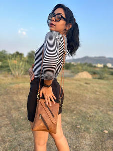 Bolso de mano de cuero auténtico de grano completo hecho a mano para mujer, bolso de hombro cruzado de uso de oficina de cuero Vintage auténtico - Product Image 3