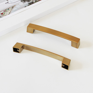 High Quality Luxury Brushed <b>Gold</b> Cabinetry Handles Square Zinc Alloy <b>Pulls</b> for Modern Kitchen Cabinets Bathroom <b>Drawer</b> Hardware - Product Image 4