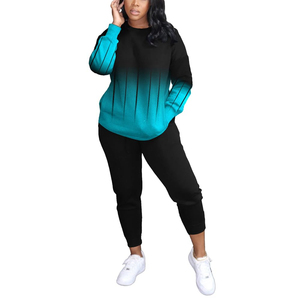 Ensemble de survêtement unisexe d'hiver en molleton 100 % coton grande taille avec logo imprimé pour femme - Product Image 4