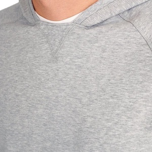 Sweat à capuche pour homme en molleton 100% coton, col rond, hiver, couleur unie, effet délavé, avec demi-fermeture éclair, design color block, coupe oversize, séchage rapide - Product Image 5