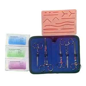 Kit de entrenamiento para estudiantes de salud y medicina, almohadilla de sutura de silicona para estudiantes de formación veterinaria con heridas precortadas para estudiantes de medicina - Product Image 1
