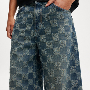Shorts de sport amples et imperméables en mélange polyester/coton, motif écossais, avec cordon de serrage, longueur genou, poches, grandes tailles - Product Image 5
