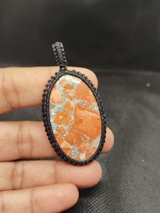 Collar de Macramé Hecho a Mano, Estilo Vintage, con Jaspe Maligano, Joyería Trenzada Bohemia - Product Image 6