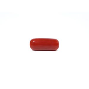 Natural Red Coral Oval Cabochon Loose Gemstone 5.89 Carat Certified Wholesale - Product Image 1