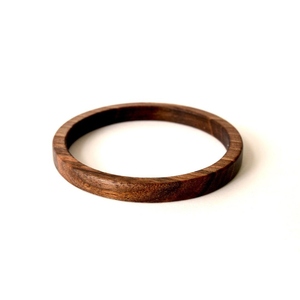 Brazalete de Madera Hecho a Mano, Pulsera Redonda de Madera Natural, Joyería Minimalista para Muñeca, Accesorio de Moda DIY para Mujer - Product Image 1