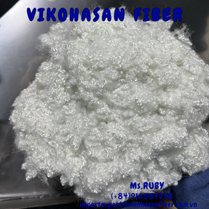 Fibre discontinue recyclée siliconée 15D GRS de qualité supérieure 7D HCS matériau de remplissage de flamme de polyester conjugué creux blanc - Product Image 3