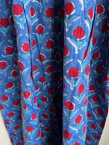 เดรสพิมพ์ลายบล็อกมือแบบฮิตขายดีปี 2026 คอวี แขนยาว ลายดอกไม้ เสื้อคลุมสไตล์อินเดีย ชุดเดรสยาวผ้าฝ้ายอินเดียสำหรับผู้หญิง - Product Image 4