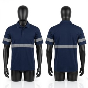 Camiseta Polo de Trabajo para Hombre, Poliéster Pique Premium de 200 GSM, Azul Cielo, Cinta Reflectante de Alta Visibilidad, Uniforme de Seguridad, Ropa de Trabajo con Logotipo Personalizado - Product Image 2