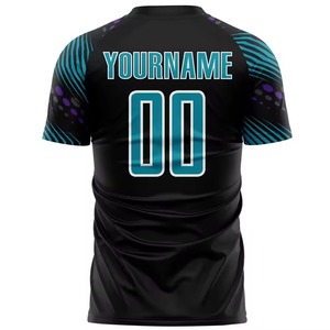 Camisetas de Fútbol Unisex al por Mayor para Verano, Personalizables con Número y Logotipo, Manga Corta, Transpirables, de Secado Rápido, Ligeras, 100% Poliéster - Product Image 2