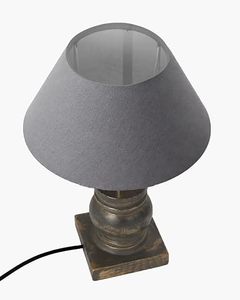 <b>Green</b> Distressed <b>Table</b> Lamp Jute Dome Shade Rustic Trophy Base Farmhouse <b>Bedside</b> Night Light for Living Room - Product Image 3