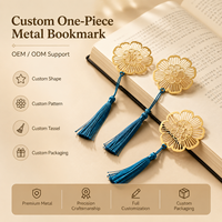 Penanda Buku Logam Kustom Promosi Desain Bentuk Bunga Kosong untuk Ukiran Laser Sublimasi Penanda Buku Kustom