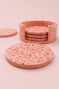 Sous-verres décoratifs en marbre rouge, napperons de table adaptés à la protection du comptoir de cuisine et à l'agencement quotidien de la table, en provenance d'Inde. - Product Image 3