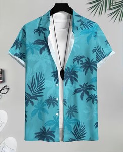 Men's Casual Stylish Hawaiian Shirt Marine Animal Digital Print Eco-Friendly Polyester/Cotton Fabric Quick Dry Breathable ODM - Product Image 2