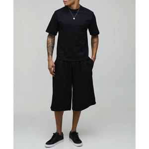 Ensembles de t-shirts et shorts pour hommes en coton 100% - Ensembles décontractés surdimensionnés - Hauts et pantalons de jogging - Product Image 4