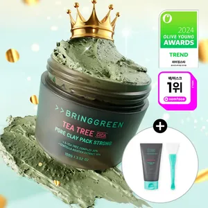 BRINGGREEN 2024 Premios Calidad Tea Tree Cica Pore Clay Pack Strong 100g Set con espátula Bueno para máscaras faciales - Product Image 1