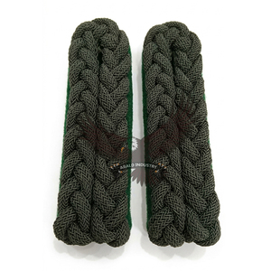 Hombreras Decorativas de Hilo Trenzado Verde y Negro para Uniforme - Product Image 1