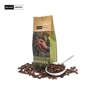 Milano <b>Coffee</b> 250g Light Roasted <b>Robusta</b> <b>Coffee</b> <b>Beans</b> OEM Vietnam Full City + Bold Full Bodied Flavor 5% Moisture 1 Year Shelf L - Product Image 4