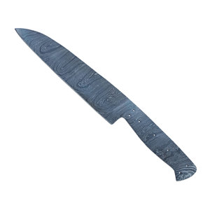 Cuchillos de chef de acero de Damasco con hoja en bruto, estilo Full Tang Drop Point, de grado industrial, con mango personalizado, para cocina, al por mayor - Product Image 2