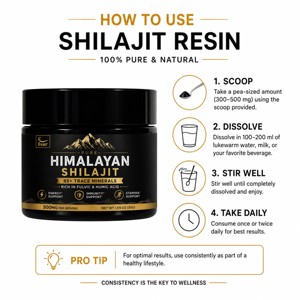 Résine de Shilajit 100% pure et originale, marque privée, provenant de l'Himalaya d'Inde, résine de Shilajit premium 30g pour hommes et femmes - Product Image 3