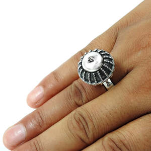 <b>Adjustable</b> Design Handmade Ball <b>Ring</b> Crafted From Solid 925 Sterling <b>Silver</b> High Quality Bohemian Jewelry For Girls And Women - Product Image 3