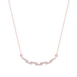 Un elegante collar con colgante de moissanita en forma de barra geométrica de plata 925 es ideal para un look de fiesta para mujeres. - Product Image 1