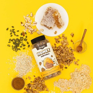 [FARMTOGLOBAL] Ongok Honey Chipnola Whole Grain Granola Cereal Baked Honey <b>Snack</b> Korean Breakfast Food - Product Image 2