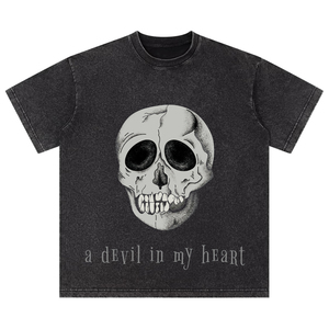 <b>Gothic</b> Skull Print Men's T-<b>Shirt</b> Short Sleeve O-Neck Regular Fit 100% Cotton Jersey Fabric - Product Image 4
